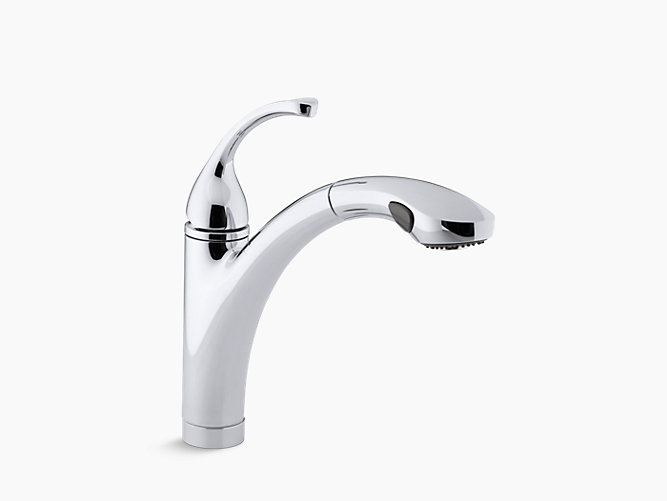 Pull Out Spray Kitchen Sink Faucet Kohler, How To Fix A Leaky Bathtub Faucet Single Handle Kohler